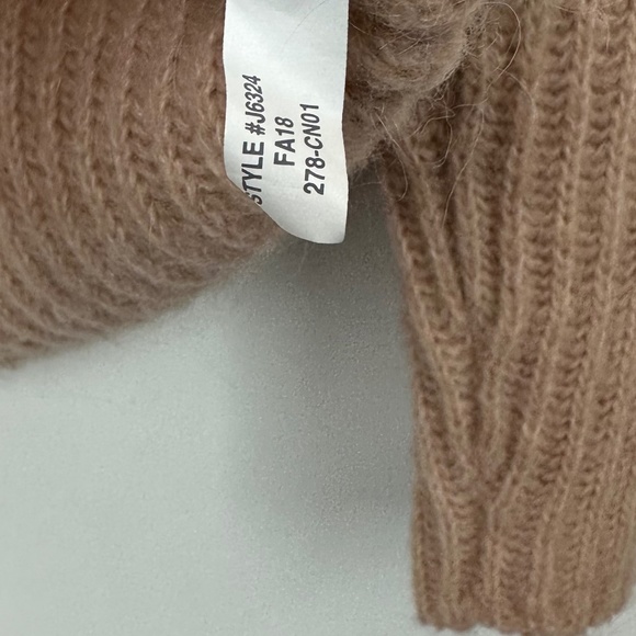 Point Sur Ribbed Turtleneck Rib Knit Fuzzy Sweater Pale Peach - Picture 6 of 7